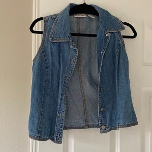 Gap blue jeans vest